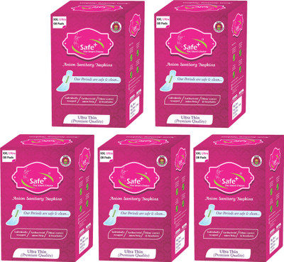 

Safe plus Anion ultra soft XXL Bamboo pulps sanitary pad with Bamboo pulps(Natural product) and four wings 40 pcs Sanitary Pad(Pack of 40)