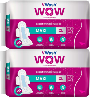 

V Wash Wow Maxi Sanitary Pad(Pack of 32)