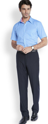 

Park Avenue Men's Printed Casual Blue Shirt