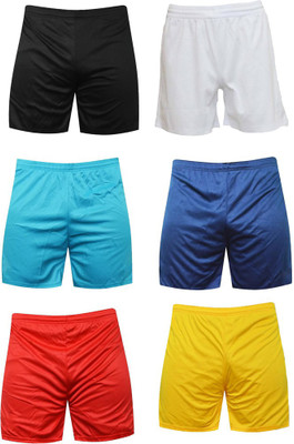 Mj Store Solid Men Reversible Multicolor Sports Shorts