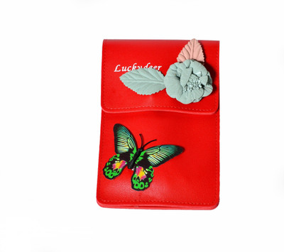 

sceva Girls Red Leatherette Sling Bag