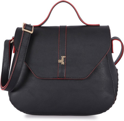 

Baggit Women Black, Red PU Sling Bag