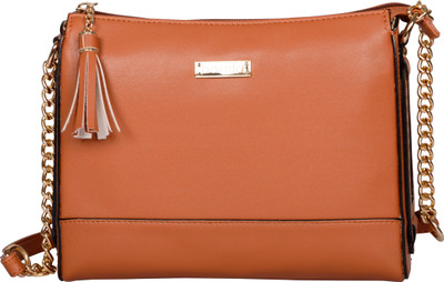 

aaimfa Women Casual Tan PU Sling Bag