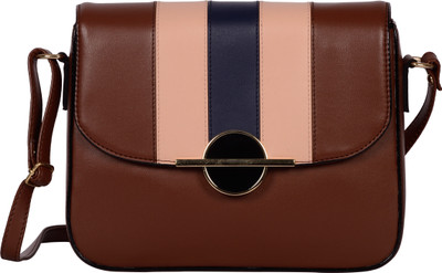 

aaimfa Women Casual Tan PU Sling Bag