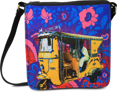 

Fatfatiya Women Multicolor Canvas, Leatherette Sling Bag