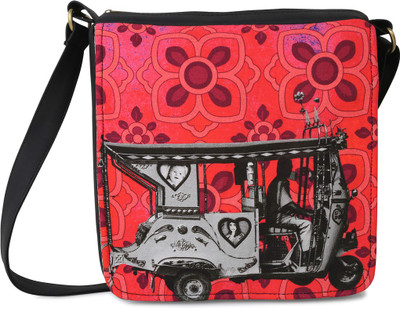 

Fatfatiya Women Multicolor Canvas, Leatherette Sling Bag