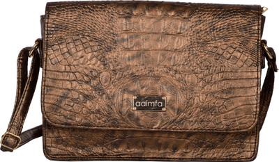 

aaimfa Women Casual Tan PU Sling Bag