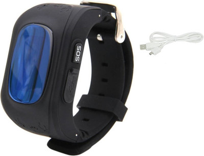 

Benison India Q50 GPS Smart Watch kids SOS Call Location Finder Locator Tracker Child Anti Lost Monitor Baby Chirldren Wristwatch Black Smartwatch(Black Strap Free Size)
