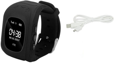 

Benison India Q50 OLED Child GPS Tracker SOS Monitoring Positioning Phone smart Kids GPS baby Watch Compatible IOS & Android Black Smartwatch(Black Strap Regular)