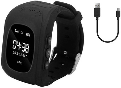 

Benison India Q50 GPS Phone Anti Lost SOS Call Children Finder Fitness Tracker Wrist Bracelet Parents Control for iOS Android Black Smartwatch(Black Strap Free Size)