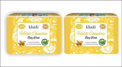 

KHADI MEGHDOOT AYURVEDIC HALDI CHANDAN BODY WASH 125 GM PACK OF 2(250 g, Pack of 2)