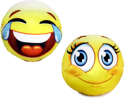 

HTD Set of two Emoji's " Lol & Blush" - 30 cm(Yellow)