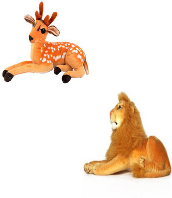 

Speoma LION AND DEER ANIMAL SOFT TOY - 32 cm(Multicolor)