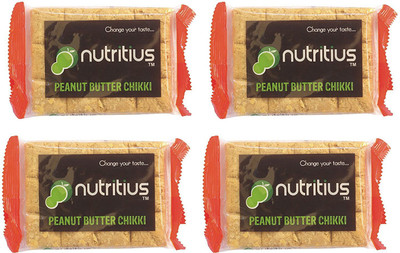 

Nutritius Peanut Butter Chikki, 500g (4 Packs of 125g Each)(500 g, Bag)
