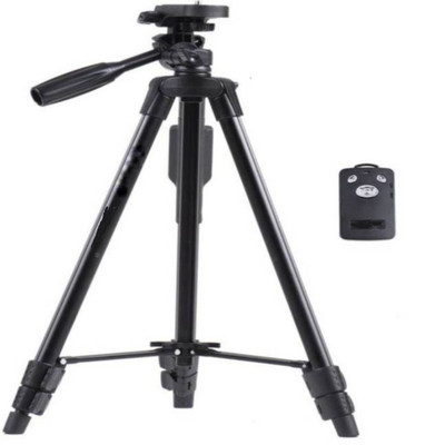 

True Store ™ VCT 5208 Professional Lightweight Aluminum Portable Tripod Stand with Bluetooth Remote Shutter Tripod Ax2 Tripod(Black, Supports Up to 1500 g)