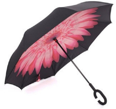 

ELEGANTSHOPPING Double Layer Wind Proof, UV Proof Reverse Folding Umbrella with C Shape Handle Umbrella (Multicolor) Umbrella(Multicolor)
