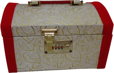 

DP_CRAFT Stylish Cream Color Bnagles Box , Vanity Box With Lock System Size : 24*15*18 Cm Banggles Box Vanity Box(Multicolor)