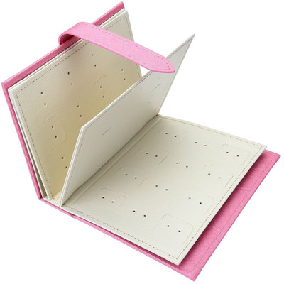 

SYGA PU Leather Earing Jewellery Organizer Holder Display Portable Book (Light Pink) Jewellery Organizer Holder Vanity Box(Light Pink)