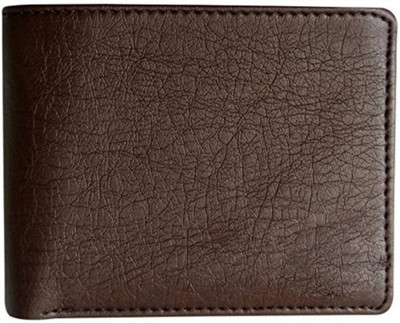 SP Men Brown Artificial Leather Wallet(8 Card Slots)