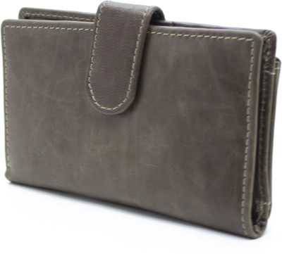 

DELMA Women Brown Genuine Leather Wallet(4 Card Slots)