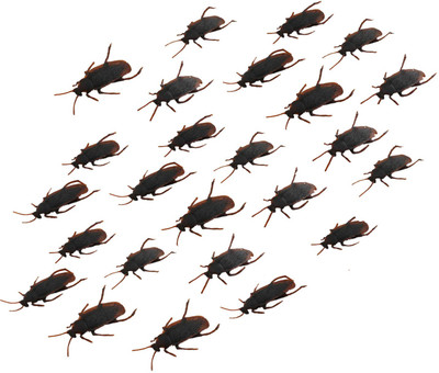 Tootpado Fake Plastic Roaches Cockroach Toy (Pack of 25) - Red - (CFNS05)(Brown)
