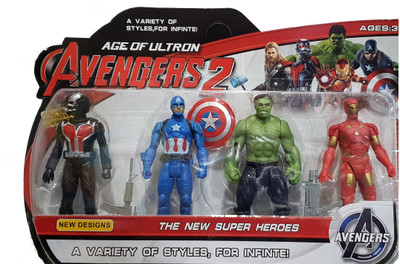 

AS Avengers Infinity War Action Figure of 4 Super Heroes(Multicolor)