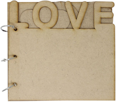 

Tootpado Unfinished MDF Blanks Wood Cutout - Love Album [20.5x19x1 cm](CMDF14) - For Decoupage Crafts Artwork