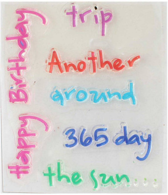 

Tootpado Clear Stamps Set of 6 - Happy Brthday (CCST30) - For Card Making Decoration and Scrapbooking