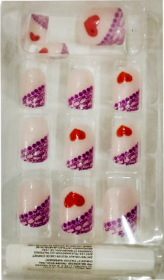 

Perky Sack French Desginer artificails nails pack of (12) Dark Pink(Pack of 12)