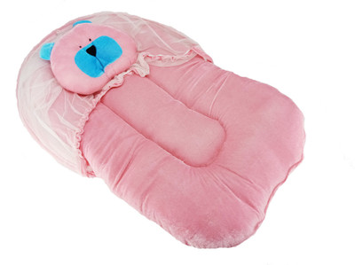 

Aayat Kids SmartBuy Premium Pink Velvet Heavy New Born Relax 02 Baby Bed Crib(Fabric, Pink)