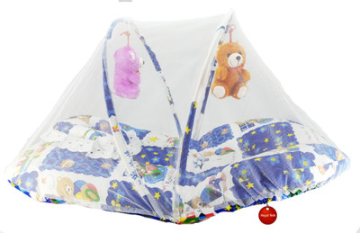 

Aayat Kids Buy Premium Heavy New Born Relax with Hanging Teddy 05 Baby Bed Crib(Fabric, Blue)