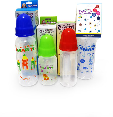 

Smarty Twomax Combo Set of 4 Baby Feeding Bottle 150ml Plain, 150ml Round Plain, 250ml Print and 250ml Spoon Feeding Bottle - 250 ml(Multicolor)