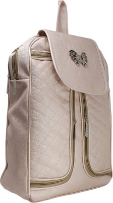 

TYPIFY School College Office Casual Girls Backpack 14 L Backpack(Silver), Silver cream