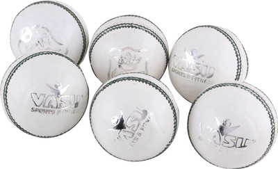 

Vasu County Bronze Cricket Leather Ball(Pack of 6, White)