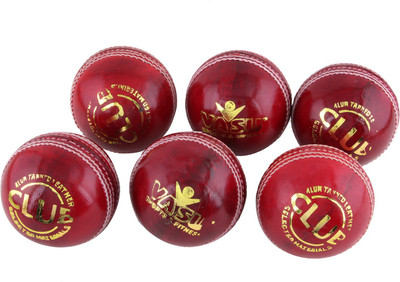 

Vasu Club Cricket Leather Ball(Pack of 6, Red)