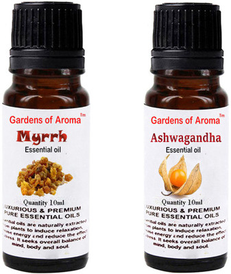 

Gardens Of Aroma Myrrh Essential Oil And Ashwagandha Essential Oil(20 ml)