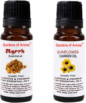 

Gardens Of Aroma Myrrh Essential Oil And Sunflower Carrier Oil(20 ml)