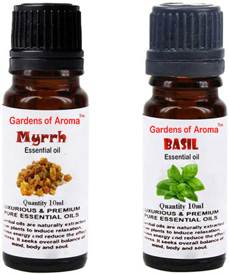 

Gardens Of Aroma Myrrh Essential Oil And Basil Essential Oil(20 ml)