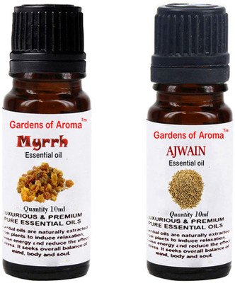 

Gardens Of Aroma Myrrh Essential Oil And Ajwain Essential Oil(20 ml)