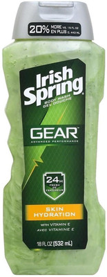 

Irish Spring Body Wash, Gear Skin Hydration with Vitamin E - 532ml (18oz)(532 ml)