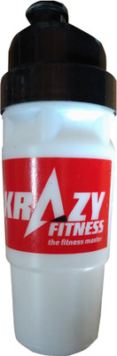 

Krazy Fitness Stealth 500 ml Shaker(Pack of 1, White), Red