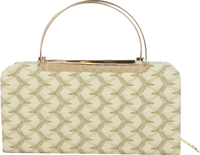 

Fastuff Casual, Party White, Gold Clutch, Gold;white