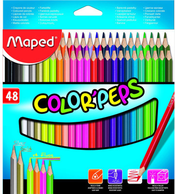 

Maped Color'Peps 48 Shades Color Pencils Triangular Shaped Color Pencils(Set of 1, Multicolor)