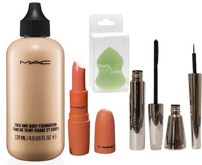 

Studio Fix Combo Of Sponge Puff & Mac Face & Body Foundation Fond De Teint Visage Et Corps & Giambattista Angel Lipstick & Brooke Candy Eyeliner & Mascara(Set of 5)