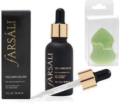 

Studio Fix Combo Sponge Blender Puff& Farsali Volcanic Elixir Face Serum(Set of 2)