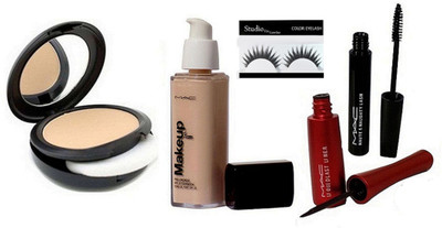 

Studio Fix Combo Eyelashes & Face Powder Compact & Makeup Prolong Wear Foundation & Liquid Last Liner & Haute & Naughty Mascara(Set of 5)