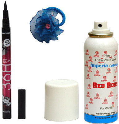 

Yanqina Waterproof Eyeliner Liquid Pen, Women Deodorant and Band(Set of 3)
