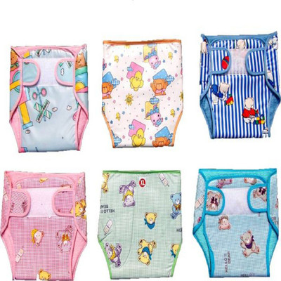 

babique Baby New Just Born 100% Double Cotton Cloth Nadi Washable Reusable Cotton Diaper/Langot Mini,((0-3 Months, Multicolor