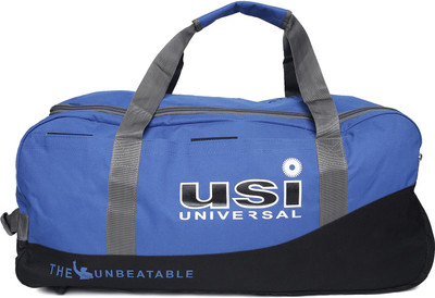 

USI UNIVERSAL Blue And Black Wheel Bag Travel Duffel Bag(Blue, Black), Black;blue