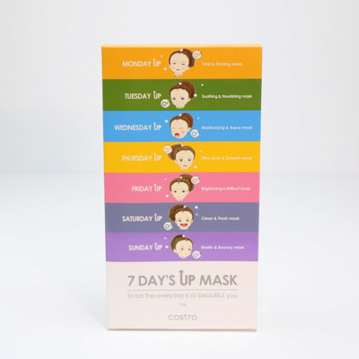 Costro Pack of 7, 7 Days Up Mask Set (7ea)(160 g)